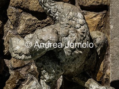 Villa Sciarra Fontana dei Satiri o Fontana dei Fauni - Uccello acquatico | Andrea Jemolo