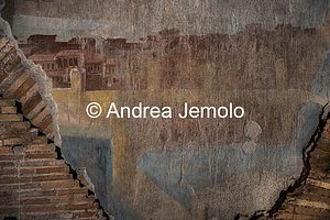 Criptoportico delle Terme di Traiano La Citta dipinta - Il porto e il mare - Affresco | Andrea Jemolo