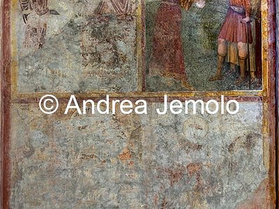 Church of Sant'Urbano alla Caffarella Stories of Christ, Stories of Saint Cecilia, Saint Valerian, Saint Urban and Saint Lawrence, wall paint | Andrea Jemolo