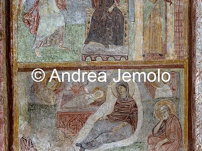 Church of Sant'Urbano alla Caffarella The Annunciation and Birth of Jesus, wall paint | Andrea Jemolo