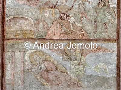 Church of Sant'Urbano alla Caffarella Announcement to the shepherds. Joseph's Dream, wall paint | Andrea Jemolo