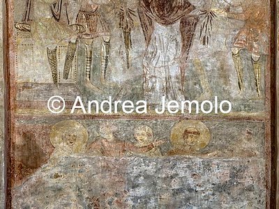Chiesa di Sant'Urbano alla Caffarella Taglio delle mani di un martire - Scena di martirio, pittura muraria | Andrea Jemolo