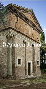 Church of Sant'Urbano alla Caffarella Facade with the columns of the temple dedicated to Ceres and Faustina | Andrea Jemolo