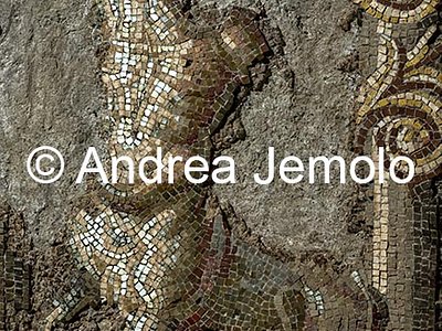 Criptoportico delle Terme di Traiano Mosaico parietale più grande mai rinvenuto nel mondo antico - Fascia superiore | Andrea Jemolo