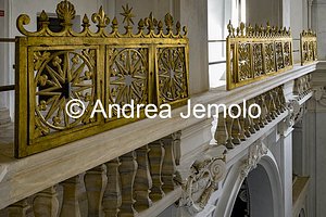 Oratorio dei Filippini Sala Borromini o Oratorio - Loggia dei Cardinali - Paratie in legno dorato | Andrea Jemolo
