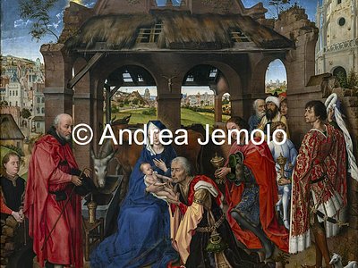 Alte Pinakothek Trittico di Santa Colomba  - Adorazione dei Magi, 139,5 x 152,9 cm | Andrea Jemolo
