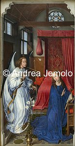 Alte Pinakothek Trittico di Santa Colomba - l'Annunciazione con l'Arcangelo Gabriele, 139,4 x 72,9 | Andrea Jemolo