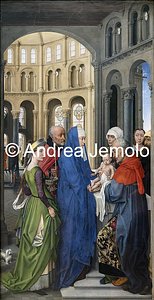 Alte Pinakothek Trittico di Santa Colomba - Presentazione al Tempio, 139,2 x 72,5 cm | Andrea Jemolo