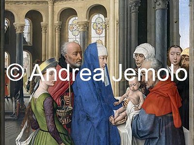 Alte Pinakothek Trittico di Santa Colomba - Presentazione al Tempio, 139,2 x 72,5 cm | Andrea Jemolo