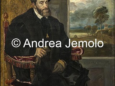 Alte Pinakothek Ritratto dell'imperatore Carlo V seduto, 204,5 x 122 cm | Andrea Jemolo