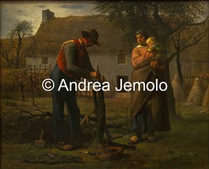 Neue Pinakothek Jean-François Millet, Contadino che innesta un albero, 1855, 80,5 x 100 cm | Andrea Jemolo
