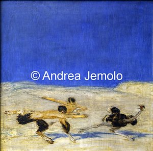 Neue Pinakothek Caccia allo struzzo, 59 x 59.5 cm | Andrea Jemolo