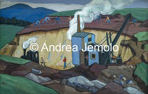 Lenbachhaus La scavatrice Blu (Cantiere sull'Olimpiastraße a Garmisch) | Andrea Jemolo