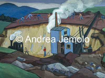 Lenbachhaus La scavatrice Blu (Cantiere sull'Olimpiastraße a Garmisch) | Andrea Jemolo