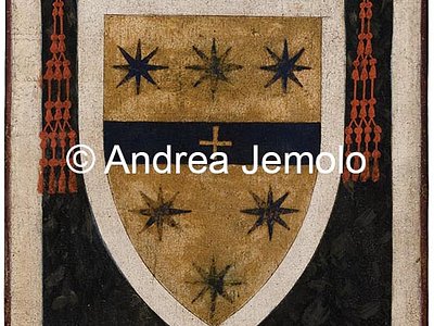 Gallerie degli Uffizi Stemma araldico del cardinale Antonio Casini. (verso) della Madonna del solletico / Madonna Casini | Andrea Jemolo
