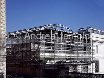 Reconstruction of Serra Piacentini - Palazzo delle Esposizioni Yard from via Milano | Andrea Jemolo