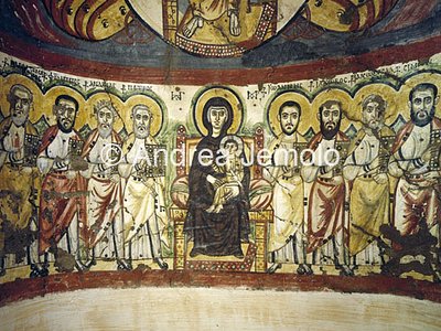 Museo copto Madonna Bambino e Santi - Affresco da Bawit | Andrea Jemolo
