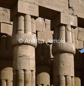 Tempio Cortile di Amenhotep III - Amenophis III - Particolare delle colonne | Andrea Jemolo