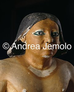 Museo Egizio Scriba seduto - particolare, Saqqara | Andrea Jemolo