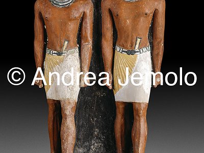 Egyptian museum Double statue of Nimaatsed, Saqqara | Andrea Jemolo