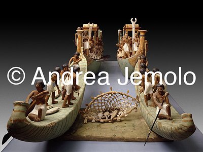 Egyptian museum Fishing with the nets, Grave of Meketre, Thebes | Andrea Jemolo