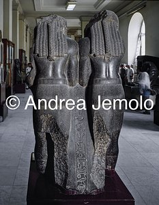 Museo Egizio Doppia statua di Amenemhat - retro, Tanis | Andrea Jemolo