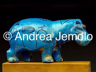 Egyptian museum Hippo in faience | Andrea Jemolo