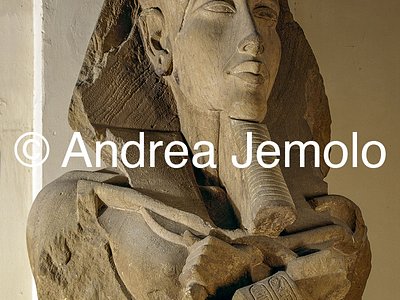 Egyptian museum Bust of Akhenhaton-Amenhotep IV - Amenophis IV, Sandstone, Karnak | Andrea Jemolo