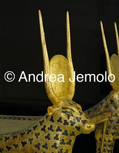 Museo Egizio Teste di mucca del letto di Tutankhamon, Tebe | Andrea Jemolo