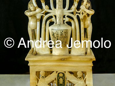 Egyptian museum Vase with handles as lotus and papyrus, Thebes | Andrea Jemolo