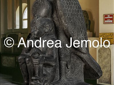 Egyptian museum Ramses II as a child with the Harun god, Tanis | Andrea Jemolo