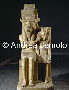 Museo di arte Egizia Amenhotep III - Amenophis III e il dio Sobek, Dahamsha | Andrea Jemolo