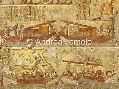 Tomb of Paheri Embarkation and transport of the cereals | Andrea Jemolo