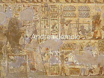 Tomb of Paheri Weighing of the gold | Andrea Jemolo