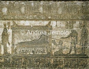 Tempio di Hathor Reliquiario di Osiride - Rilievi Osiride | Andrea Jemolo
