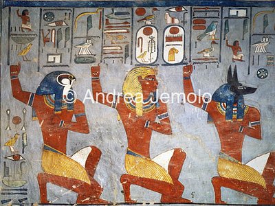 Tomba di Ramses I ( n°46 ) Il Re inginocchiato tra le divinità | Andrea Jemolo
