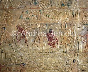Mastaba di Ptahotep Costruzione di una barca di papiro | Andrea Jemolo