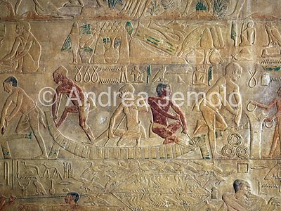 Mastaba di Ptahotep Costruzione di una barca di papiro | Andrea Jemolo