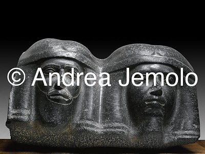 Egyptian museum Heads of two prisoners, Granite, Saqqara | Andrea Jemolo