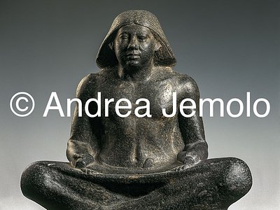 Egyptian museum Scribe, Granite, Saqqara | Andrea Jemolo