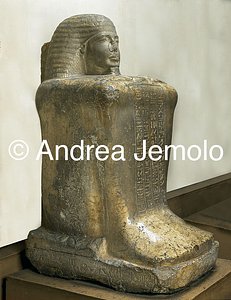 Egyptian museum Block-statue of Bakenkhonsu,limestone,Cachette of Karnak | Andrea Jemolo