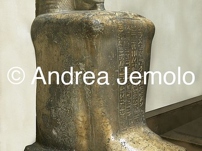 Egyptian museum Block-statue of Bakenkhonsu,limestone,Cachette of Karnak | Andrea Jemolo