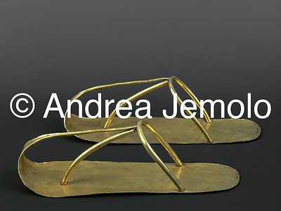 Egyptian museum Sandals of Sheshanq II, Gold, Tanis | Andrea Jemolo