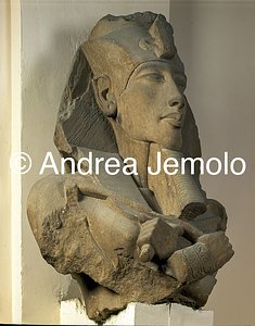 Museo Egizio Busto di Akhenhaton,Amenhotep IV, Amenophis VI, Arenaria, Karnak | Andrea Jemolo