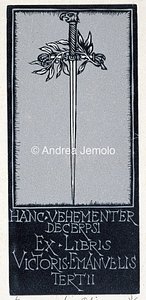Private collection Ex libris of Vittorio Emanuele III | Andrea Jemolo