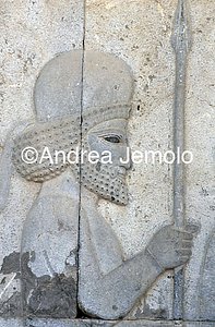 Apadana - Sala delle udienze - scala di accesso Guerrieri medi e persiani | Andrea Jemolo