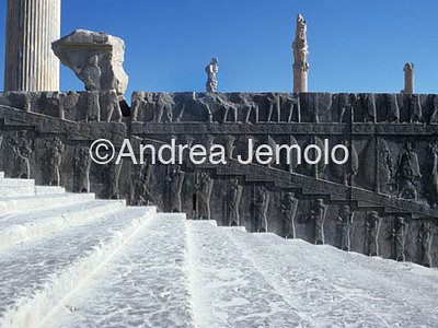 Apadana - Sala delle udienze - scala settentrionale visione d'insieme | Andrea Jemolo