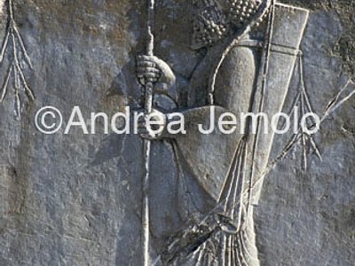 Apadana - Sala delle udienze - scala settentrionale Guerriero persiano - particolare | Andrea Jemolo