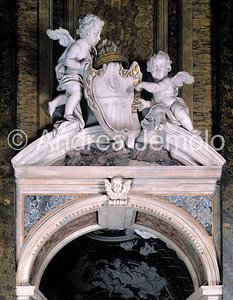 San Girolamo della Carità Antamoro chapel - Putti on the arc of entrance | Andrea Jemolo