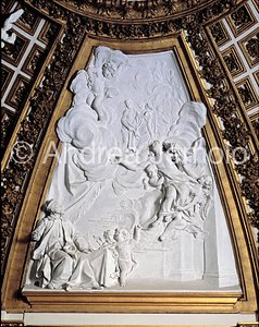 San Girolamo della Carità Antamoro chapel - left Relief - scenes of the life of St. Phillip | Andrea Jemolo
